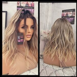 Human Hair Blended Lace Front Wig